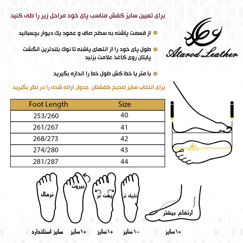 کفش مردانه چرم عطارد مدل چرم طبیعی کد SH135
