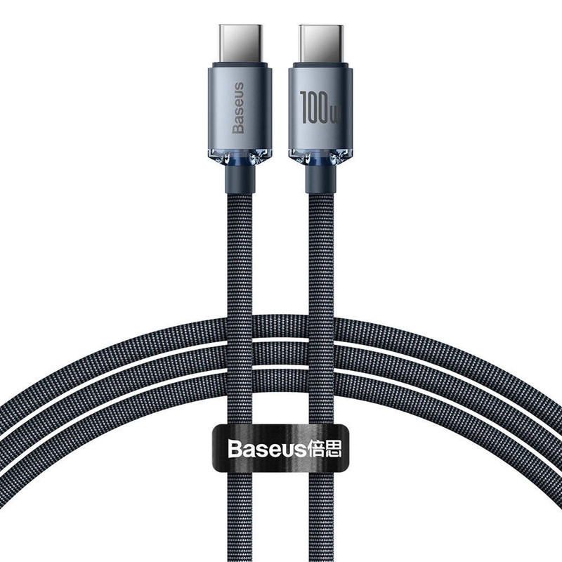 کابل USB-C باسئوس مدل Crystal Shine 100W طول 1.2 متر