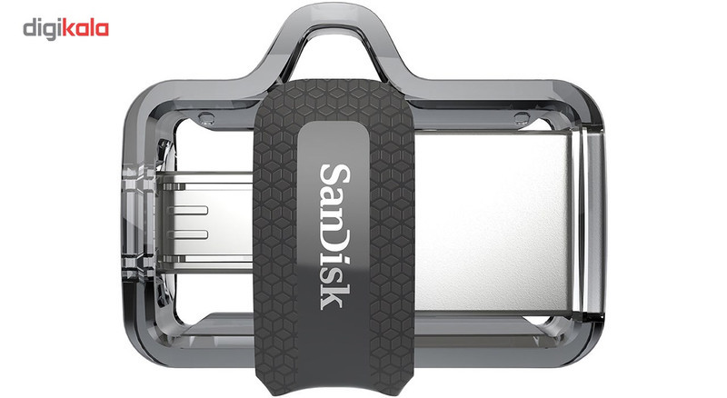 فلش مموری دوکاره سن دیسک مدل Ultra Dual Drive M3.0 ظرفیت 128 گیگابایت با رابط USB3.0 و MicroUSB، سرعت خواندن تا 150 مگابایت بر ثانیه و پشتیبانی از اپلیکیشن SanDisk Memory Zone