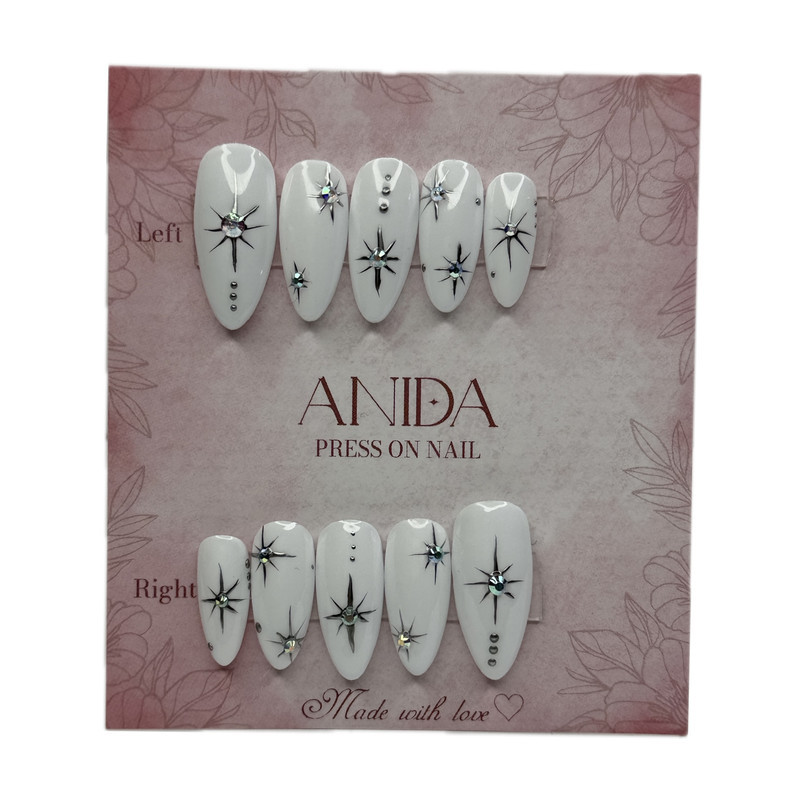ناخن مصنوعی دست آنیدا کد 071_ S بسته 10 عددی