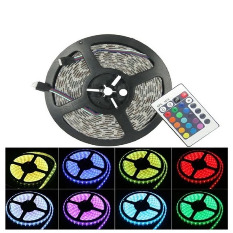 ریسه ال ای دی مدل دریم لایت گیمینگ 16 رنگ کد RGB 12v طول 10 متر