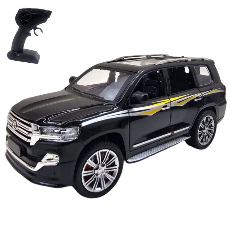 ماشین بازی کنترلی ناب سل مدل تویوتا لندکروز فلزی شارژی چراغدار Toyota Land Cruiser Rechargeable Remote Control Game Machine
