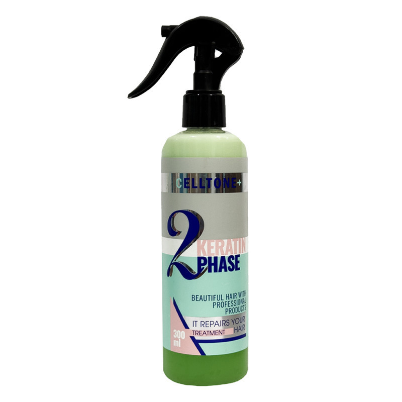 اسپری دو فاز مو سلتون مدل keratin حجم 300 میلی لیتر
