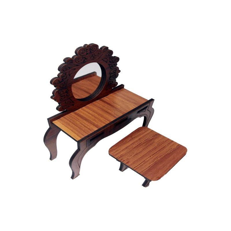دکوری مدل میز و صندلی آرایشی G300 بسته 2 عددی