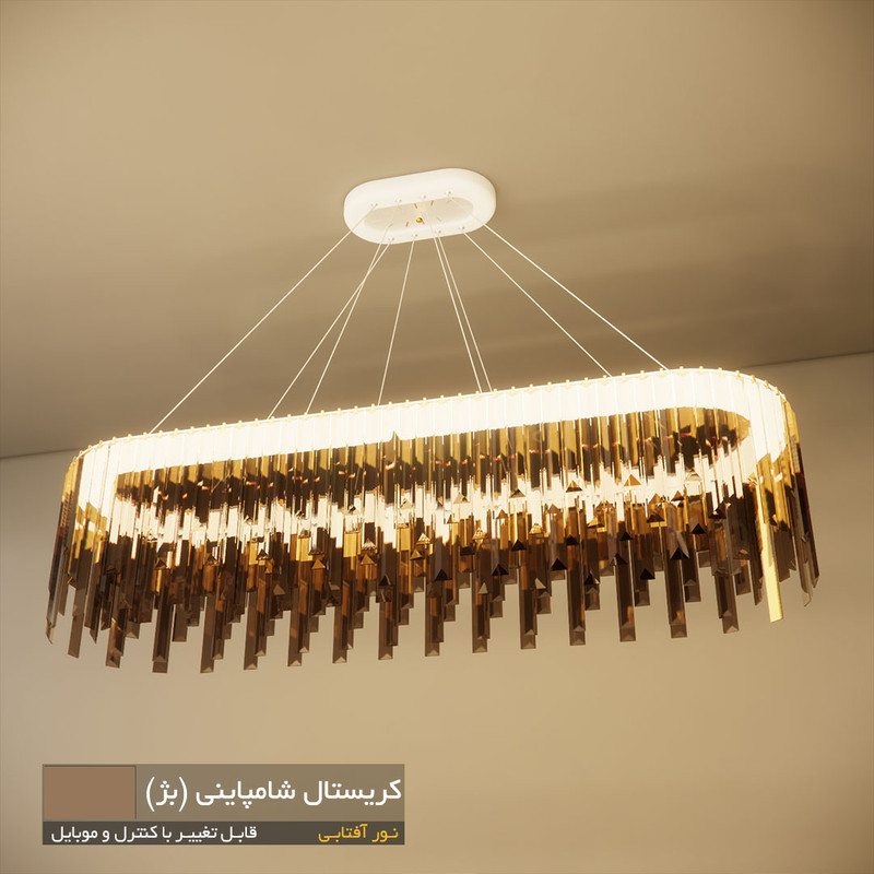 لوستر نورکیا مدل لاینر قندیلی کد 1Ln-90G