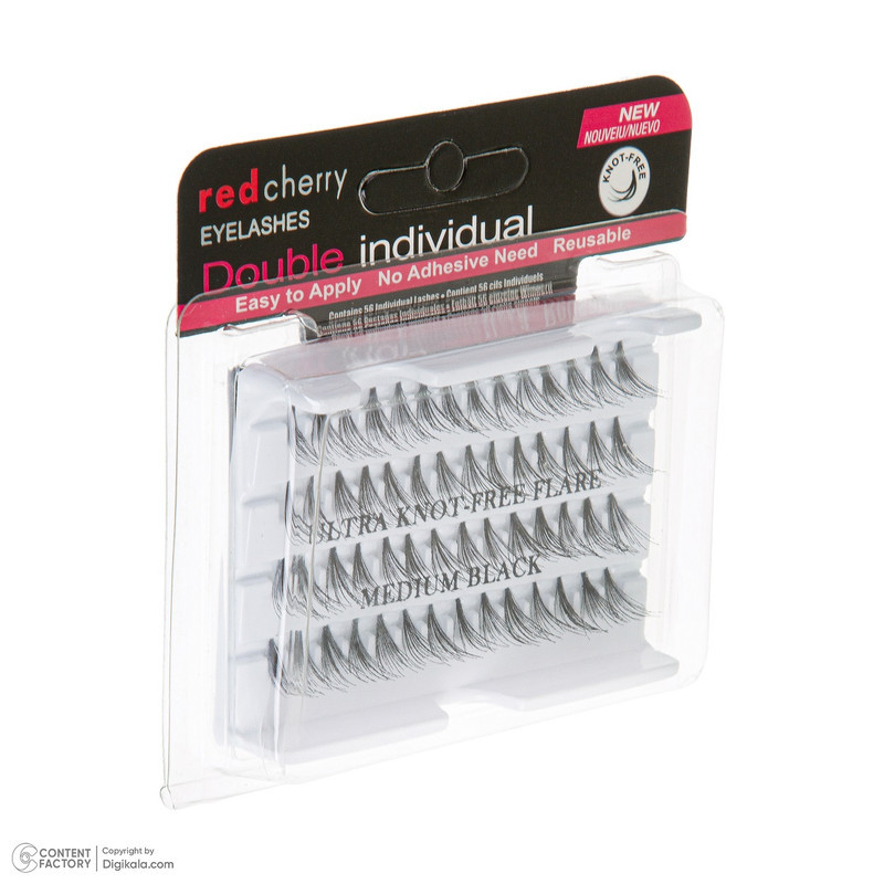مژه مصنوعی رد چری مدل Medium Ultra Knot-Free بسته ۵۶ عددی