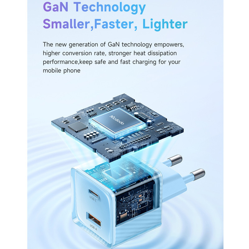 شارژر دیواری 33 وات مک دودو مدل GaN PD