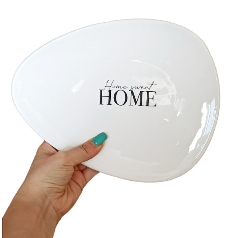 بشقاب مدل مثلثی home sweet مجموعه 6 عددی