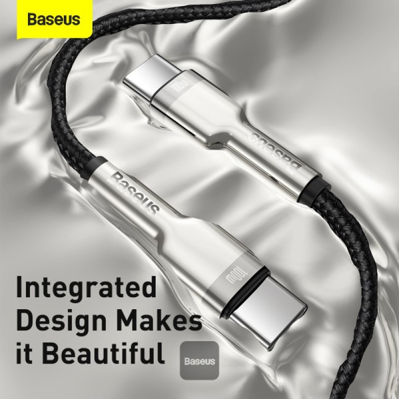 کابل تبدیل USB-C باسئوس مدل Cafule Series Metal Data Cable (100W) طول 1 متر