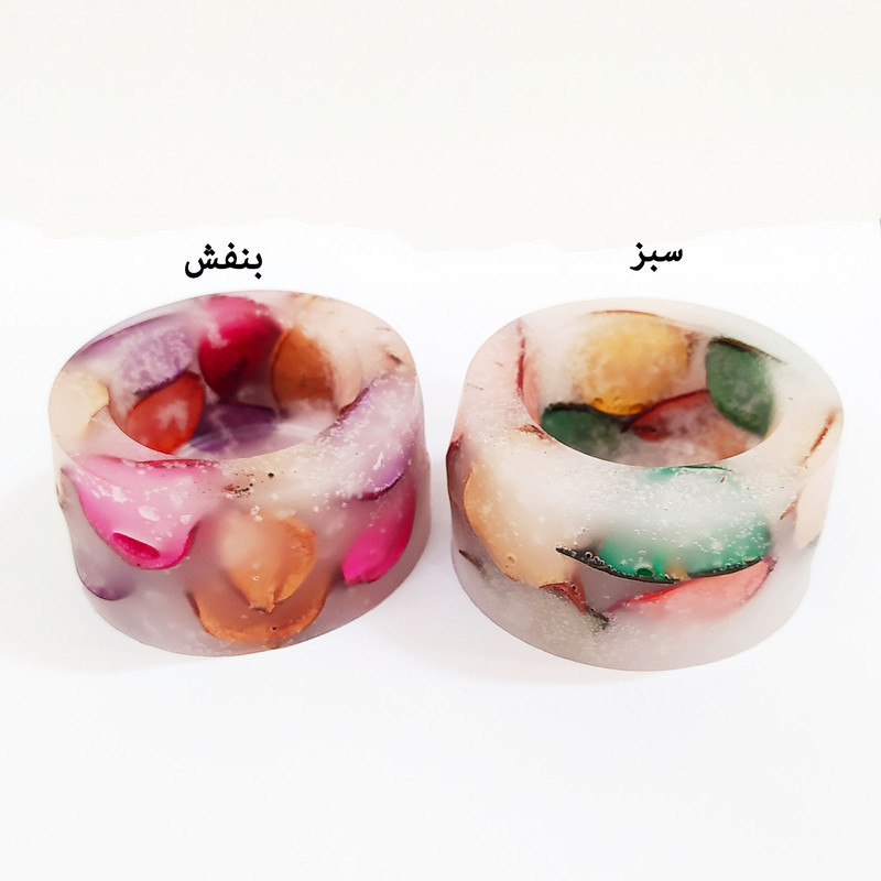 جاشمعی هیوا مدل فانوسی طرح گلبرگ گل کد 36 بسته دو عددی