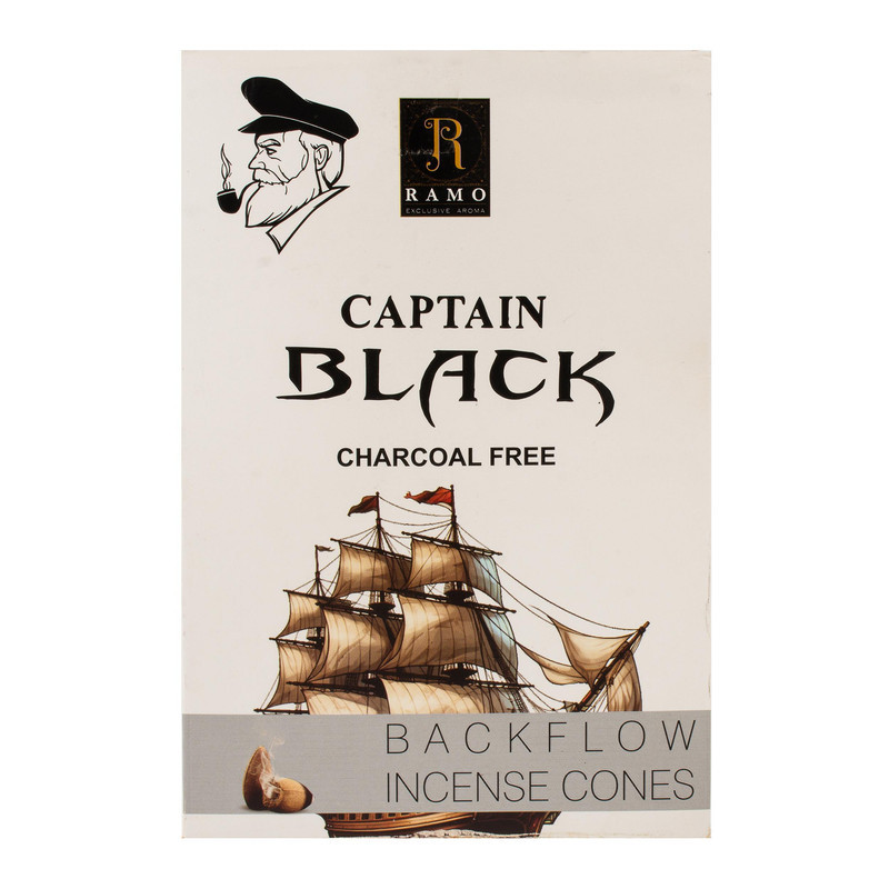 عود رامو مدل آبشاری رایحه ادکلن CAPTAIN BLACK بسته 10 عددی