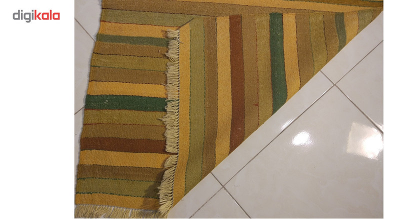 گلیم دستبافت یک و نیم متری نرمین کسا طرح سنتی کد NKP.B 121