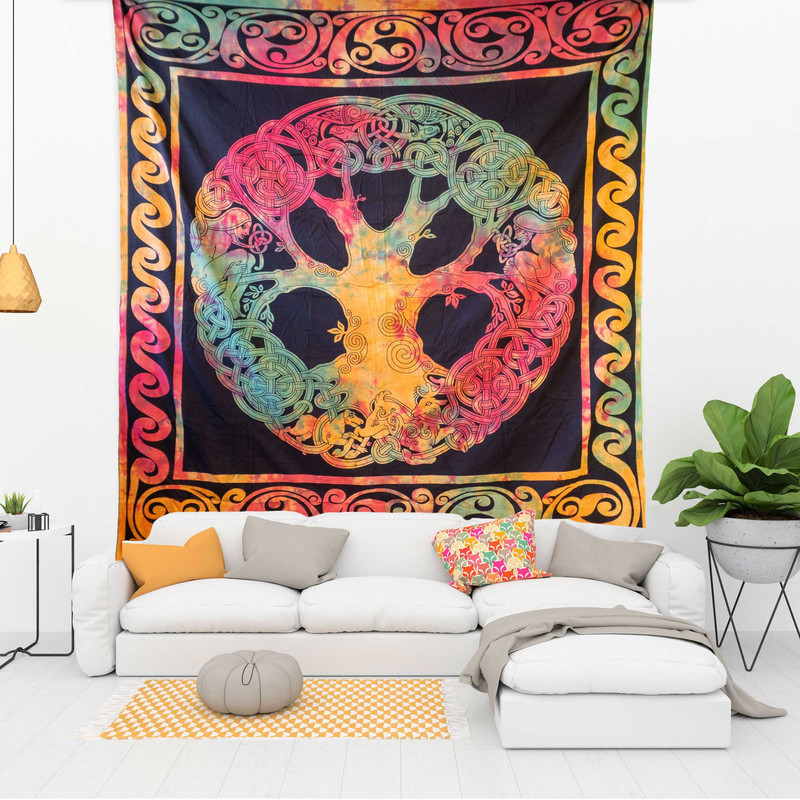 روتختی دو نفره مدل سنتی هندی کد 505 سایز 220x200 سانتی‌متر