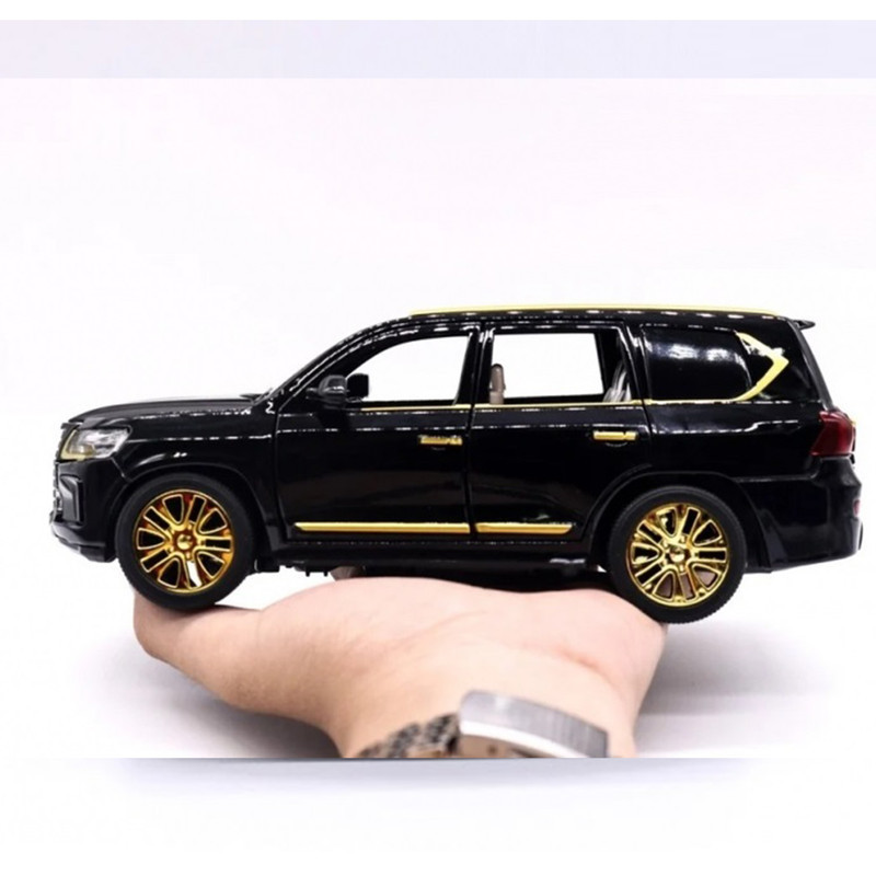 ماشین بازی  مدل فلزی عقبکش موزیکال TOYOTA LAND CRIUSER