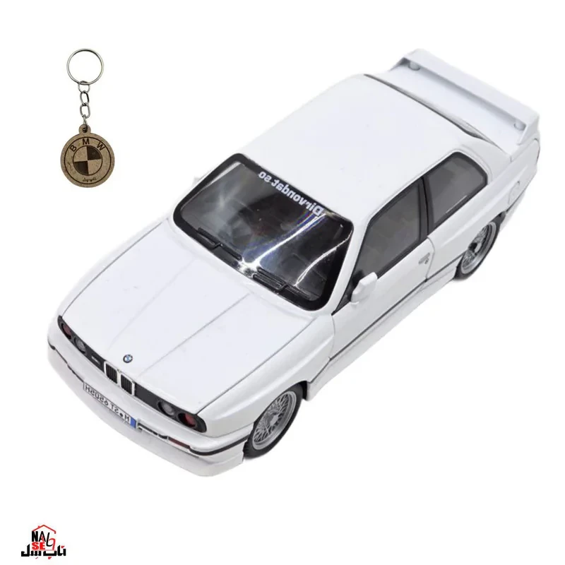 ماکت ماشین ناب سل مدل بی ام و فلزی BMW M3 E30 به همراه جاسوییچی