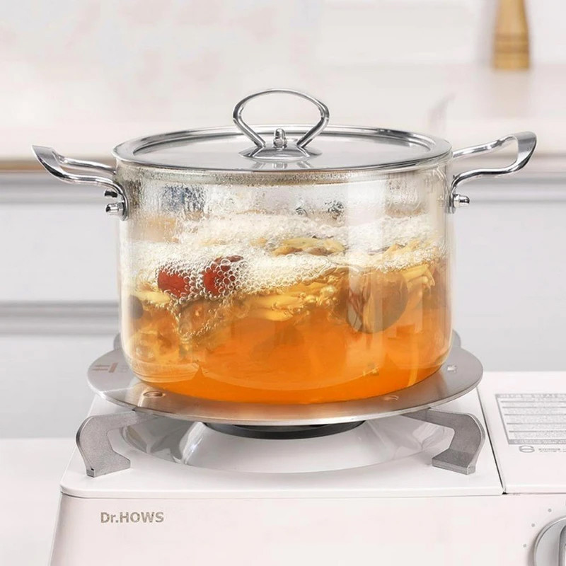 قابلمه پیرکس مدل شعله مستقیم دسته استیل کد 3.5L سایز 20