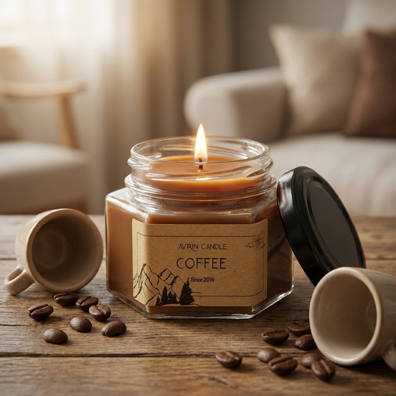 شمع معطر اورین مدل هیوا قهوه