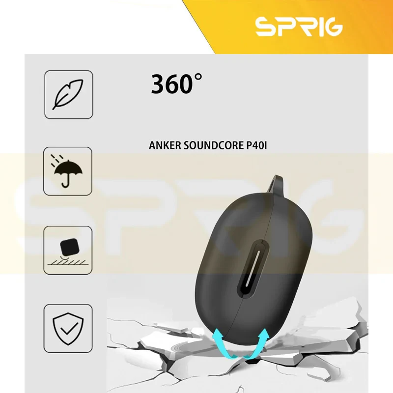 کاور اسپریگ مدل Silicone-SP مناسب برای کیس هدفون بی سیم انکر Soundcore P40i