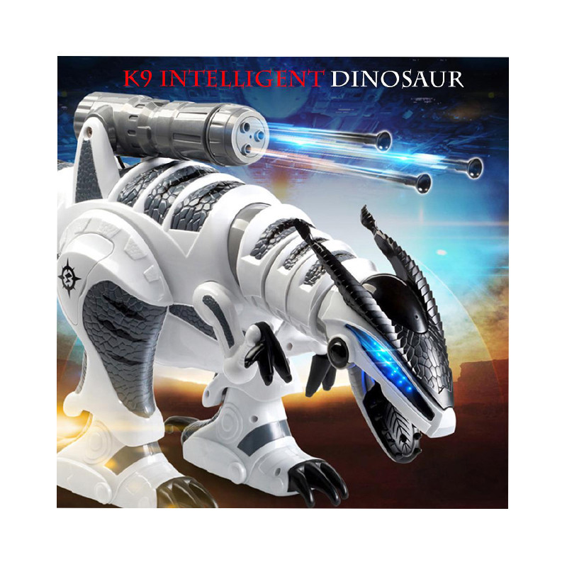 ربات کنترلی ناب سل مدل دایناسور هوشمند تیرانداز موزیکال چراغدار SMART DINO با قابلیت راه رفتن