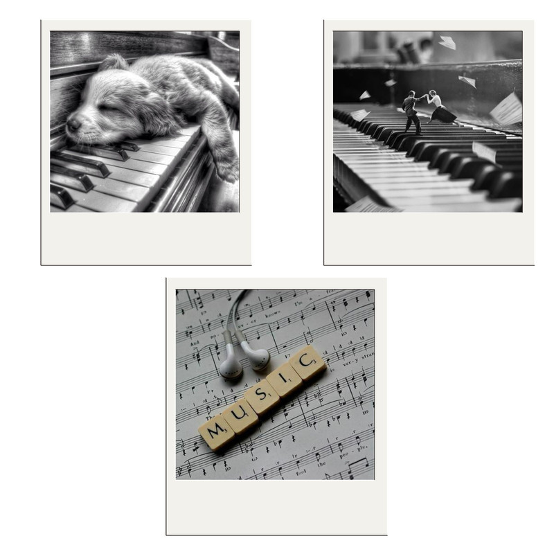 آویز تزیینی طرح موسیقی پیانو مدل piano music1 مجموعه 9 عددی