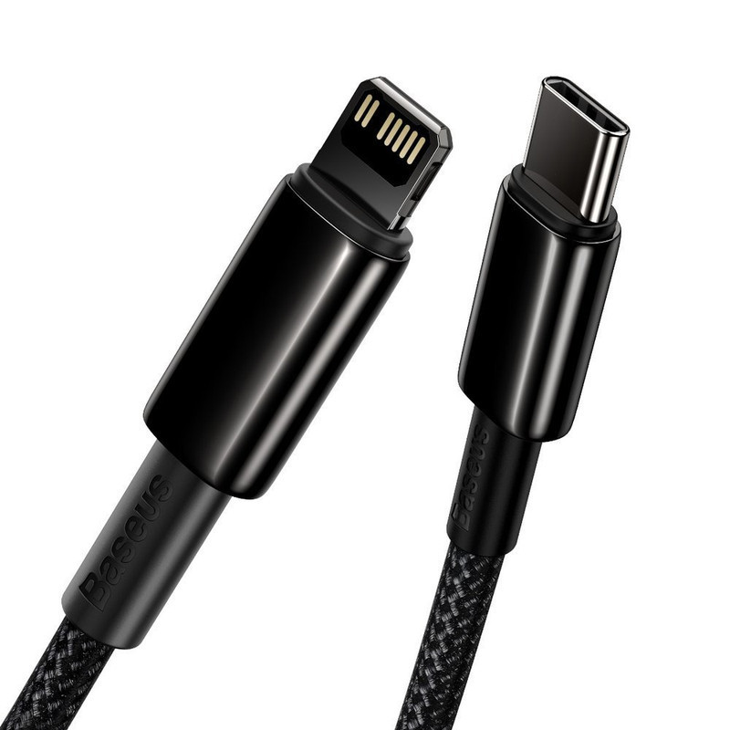 کابل تبدیل USB-C به لایتنینگ باسئوس مدل Tungsten طول 2 متر