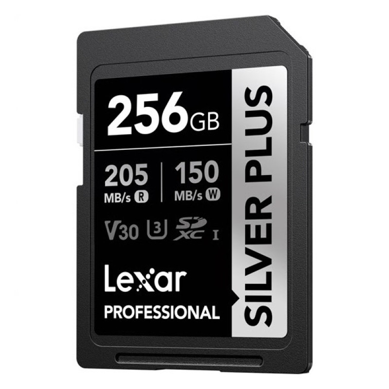 کارت حافظه SDXC لکسار مدل SILVER PLUS کلاس 10 استاندارد ظرفیت 256 گیگابایت سرعت 205MBps