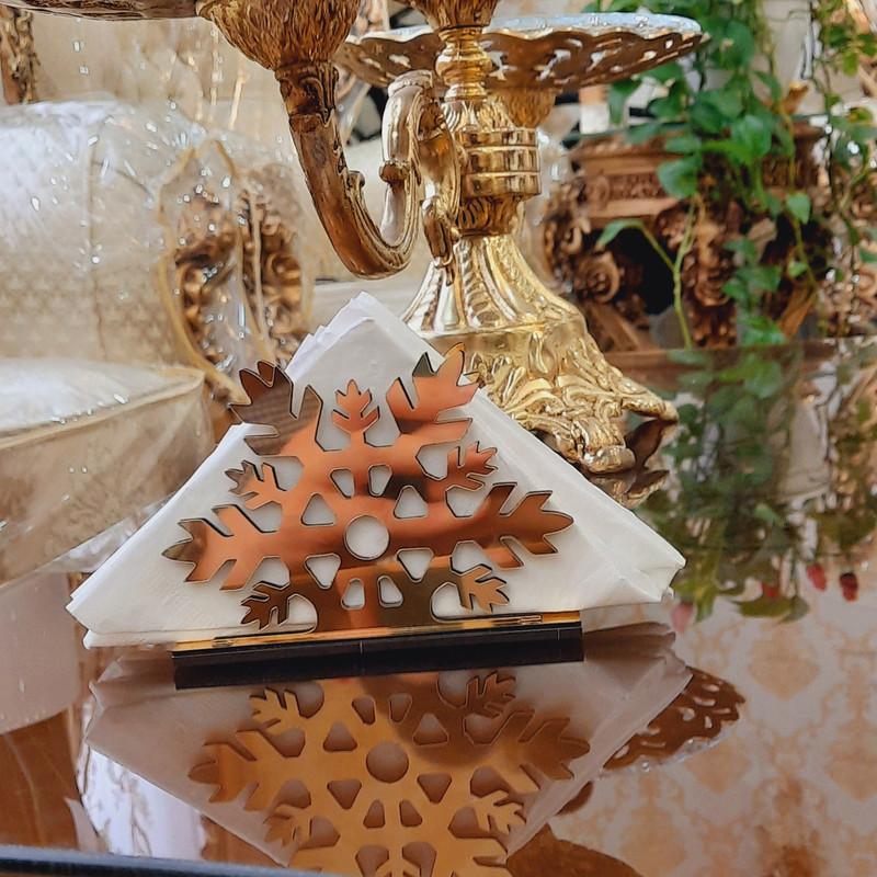 جای دستمال کاغذی تیکما مدل دونه برف کد KIT D2C بسته 2 عددی