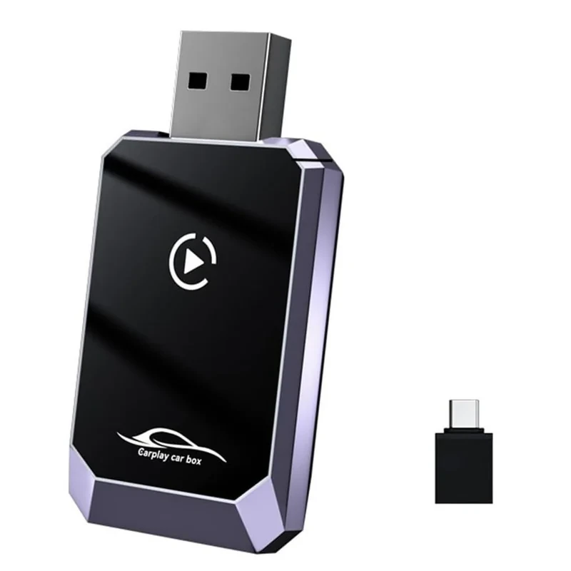 کارپلی و اندروید اتو مدل Wireless CarPlayAndroid Auto Q1Y به همراه مبدل USB به USB-C