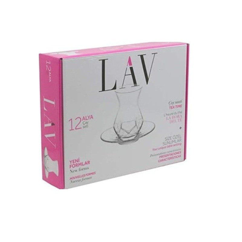 ست فنجان و نعلبکی 12 پارچه لاو مدل ALYAS1-BROWN-L