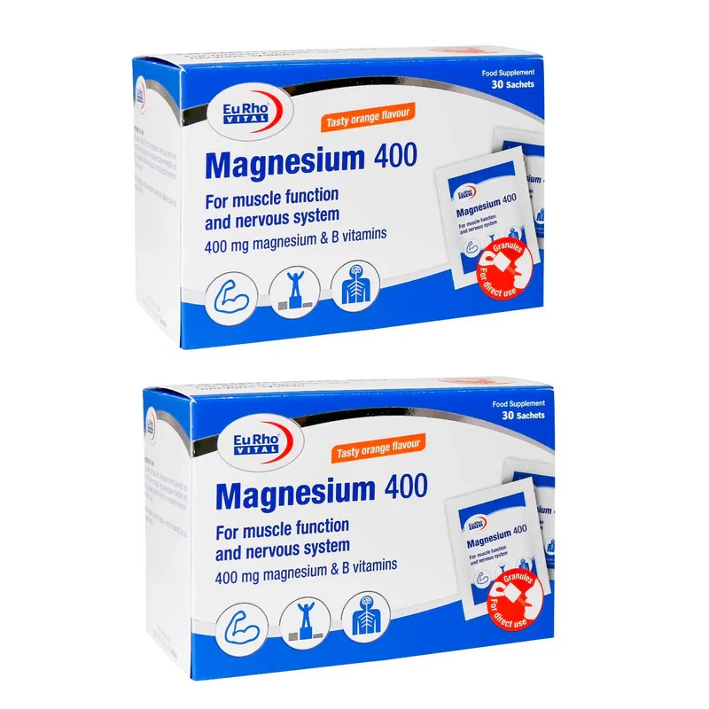 ساشه منیزیم 400 یوروویتال دو بسته 30 عددی