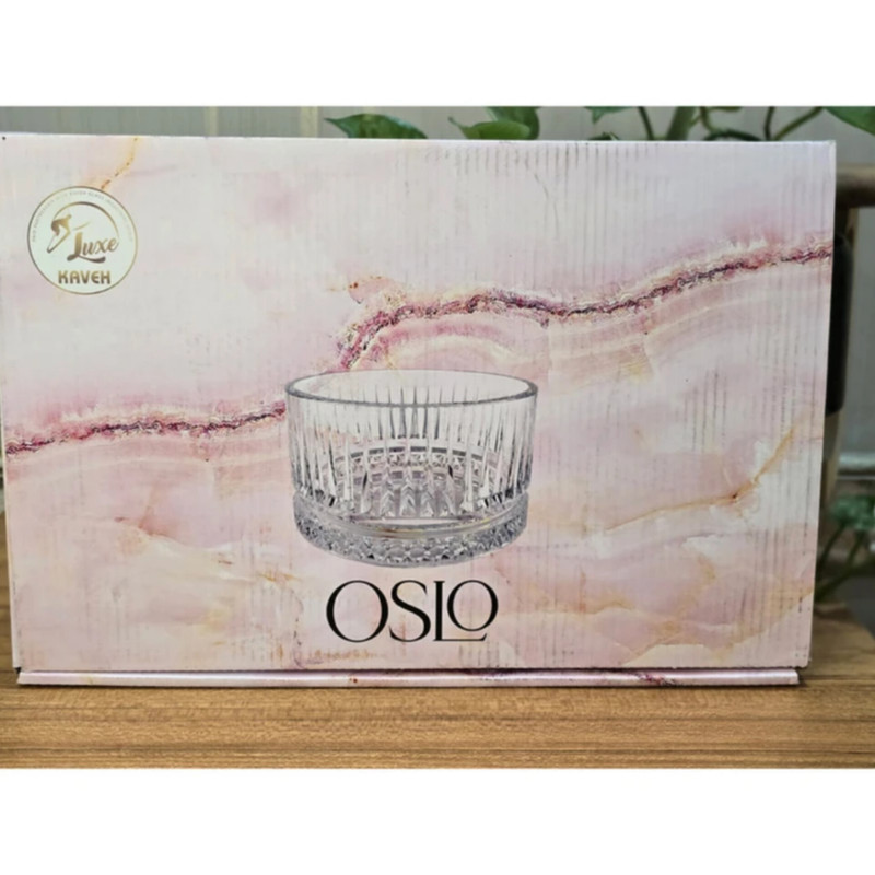 پیاله کاوه مدل ماست خوری طرح OSLO کد D-8Cm بسته 6 عددی