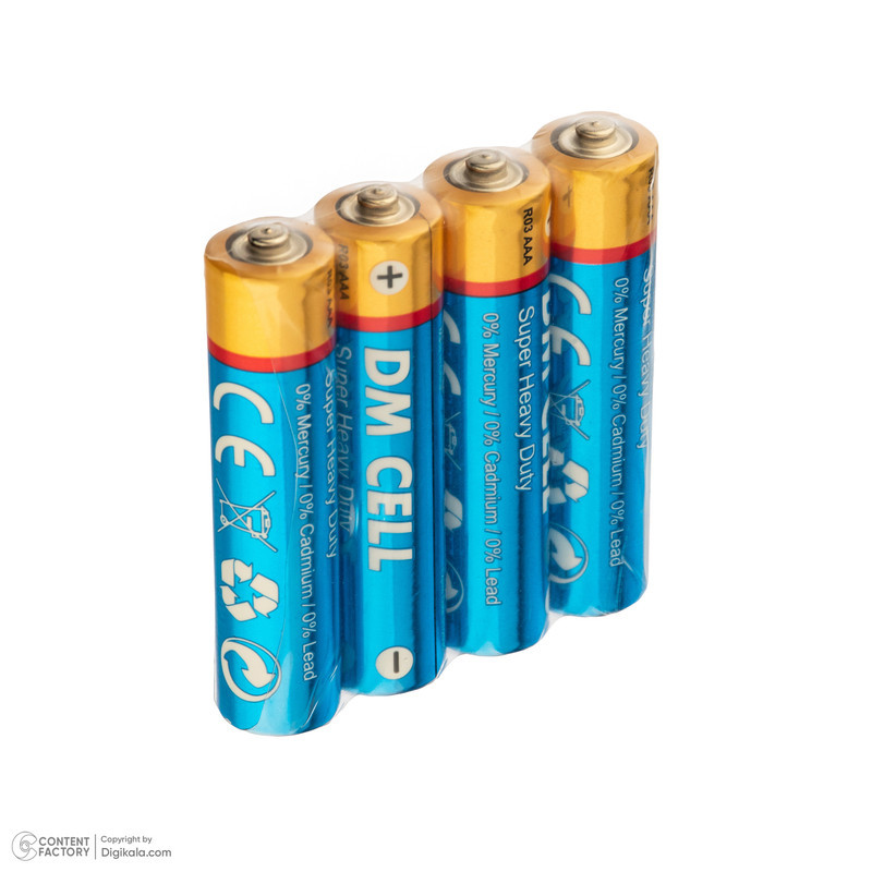 باتری نیم قلمی دی ام سل مدل Super Heavy Duty بسته چهار عددی