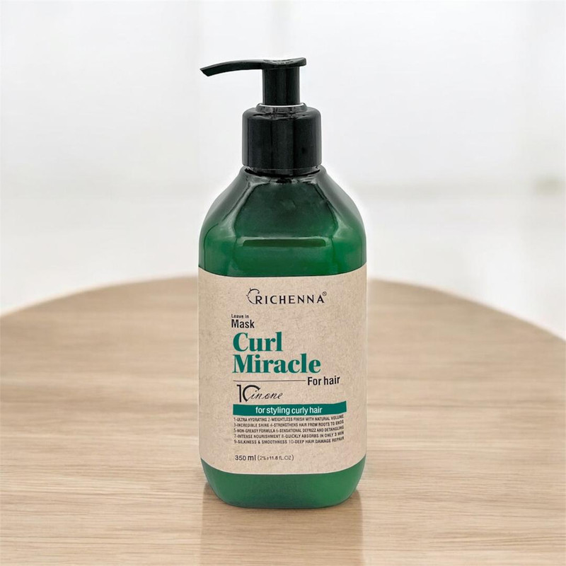 ماسک نرم کننده مو ریچنا مدل curl مناسب برای موی فر حجم 350 میلی لیتر
