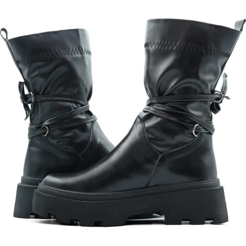 کفش نیم بوت زنانه استرج بندی مدل 0117_Boots