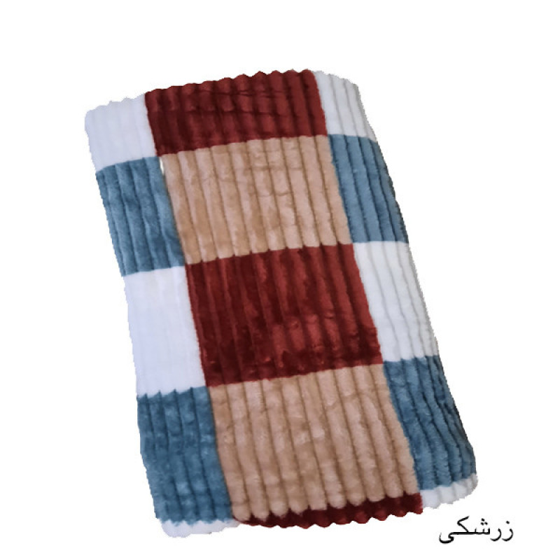 پتو مسافرتی مدل پلیسه طرح چهارخونه دونفره سایز سایز 240 × 200 سانتی متر