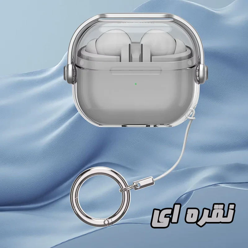 کاور مسیر مدل Translucent SHproof Protective مناسب برای کیس هدفون بی سیم سامسونگ Galaxy Buds 3  3 Pro به همراه گیره