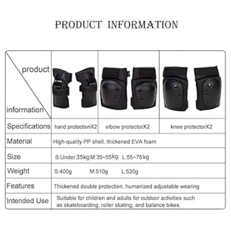 لوازم ایمنی اسکیت مدل ProTec L بسته 6 عددی