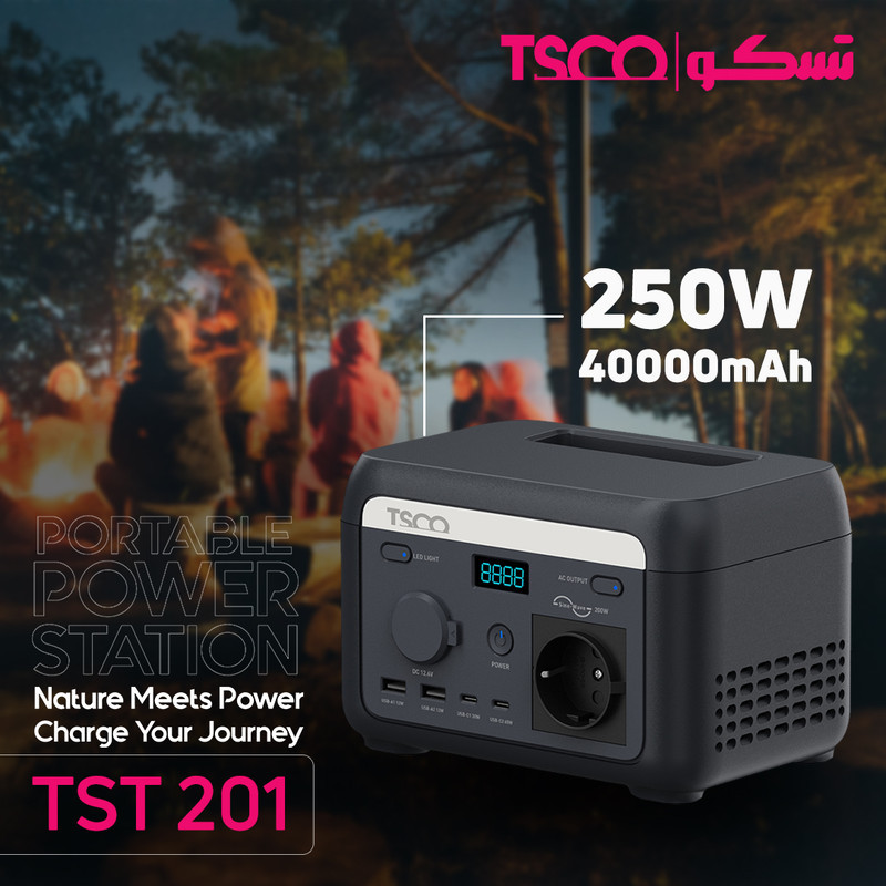 پاور استیشن 200 وات تسکو مدل TST 201 ظرفیت 32000 میلی آمپر ساعت