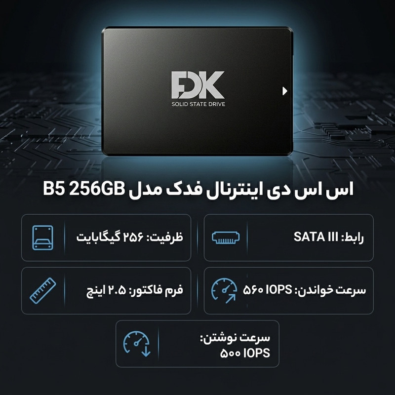 اس اس دی اینترنال فدک مدل B5 256GB  ظرفیت 256 گیگابایت