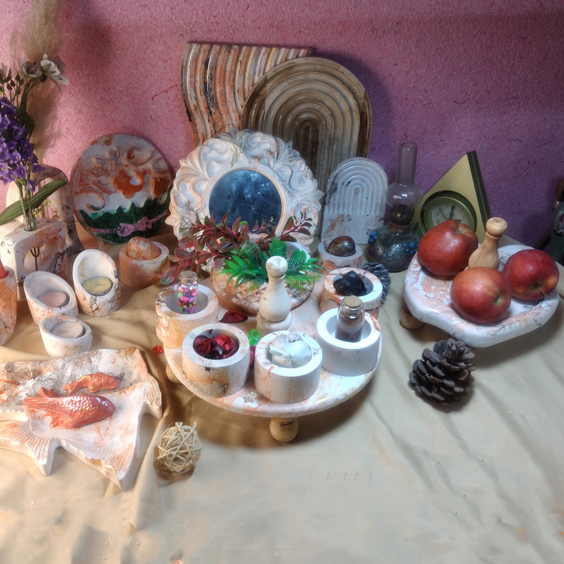 مجموعه ظروف هفت سین 23 پارچه مدل  ماربل پتینه طرح رایزر کد 62313