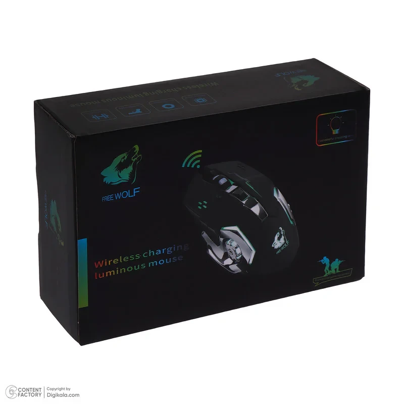 ماوس بی سیم مخصوص بازی فری ولف مدل X8