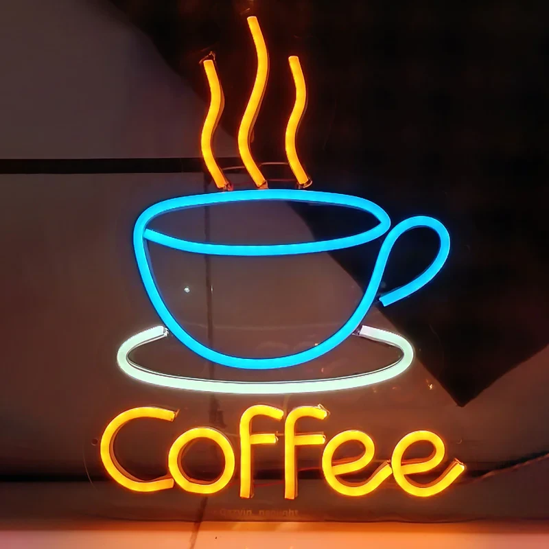 چراغ نئونی طرح coffee کد CO33X24