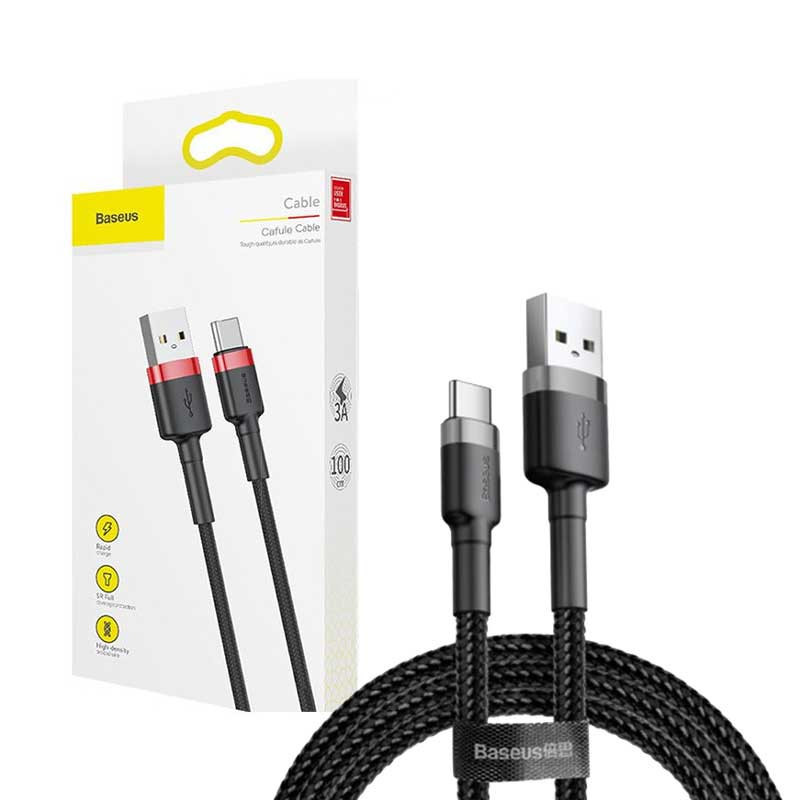 کابل تبدیل USB به USB-C باسئوس مدل CAFULE CATKLF-BG1 طول 1 متر