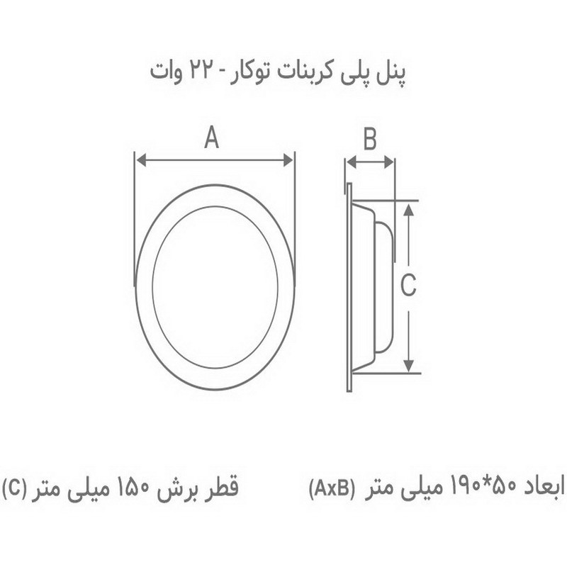 پنل ال ای دی 22 وات بروکس مدل GP-Bi