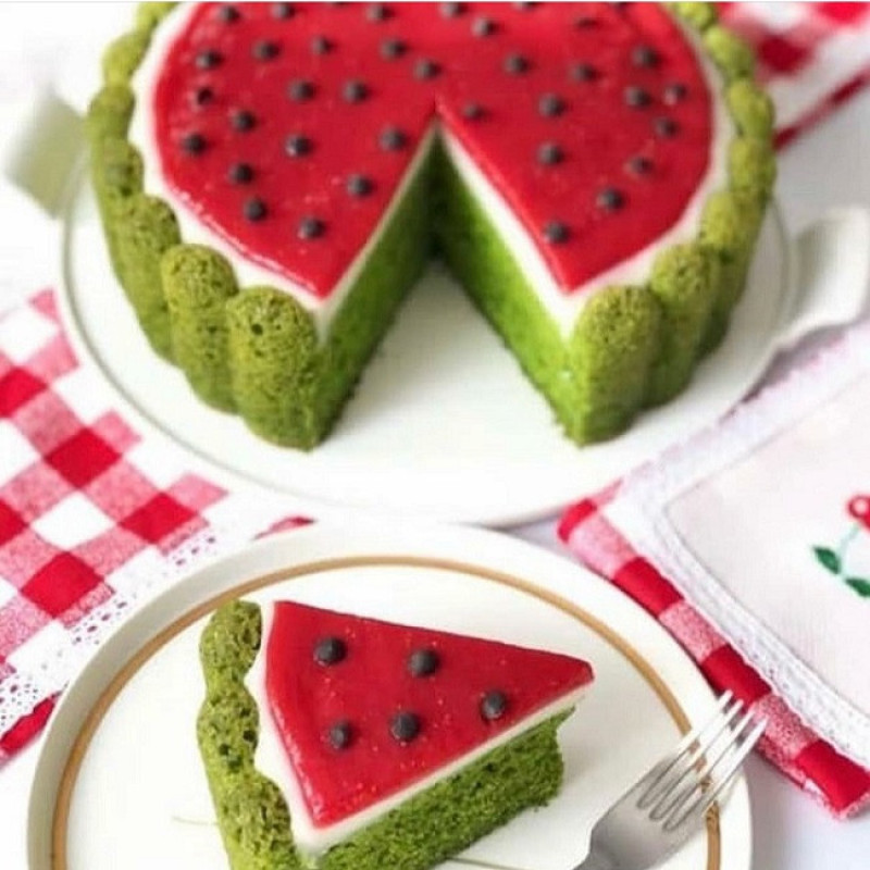 قالب کیک به گز مدل شارلوت کف گود