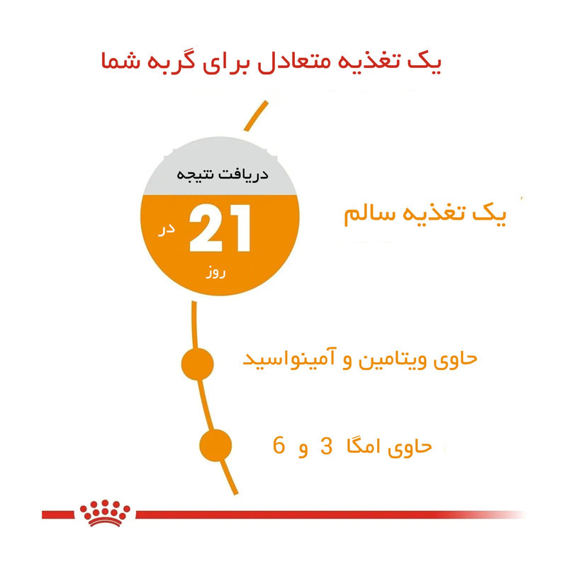غذای خشک گربه رویال کنین مدل Hair & Skin وزن 2 کیلوگرم