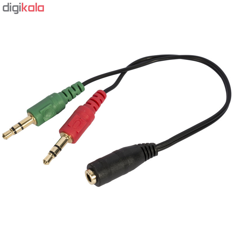 کابل تبدیل 1 به 2 جک 3.5 میلی متری مدل PS8410 طول 0.2 متر