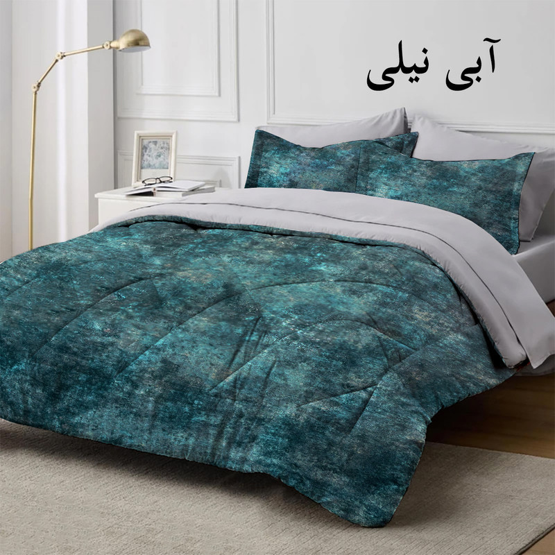 سرویس روتختی دو نفره 6 تکه نوپه هوم مدل مخمل پتینه 1028