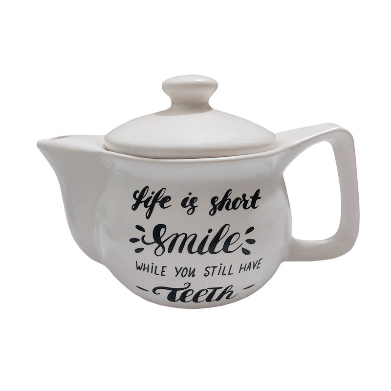 قوری طرح نوشته Life is Short کد 160219