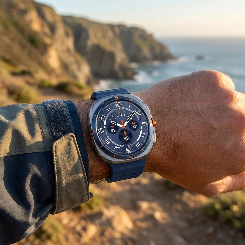 ساعت هوشمند 47 میلی‌متری سامسونگ مدل Galaxy Watch Ultra 2025 با بند مارین